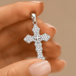 Divine Grace Pavé Cross Pendant Necklace