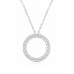 Eternal Halo Pavé Circle Necklace