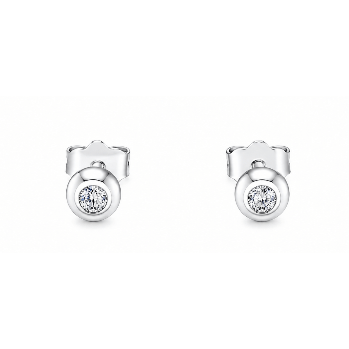 Classic Solitaire Stud Earrings