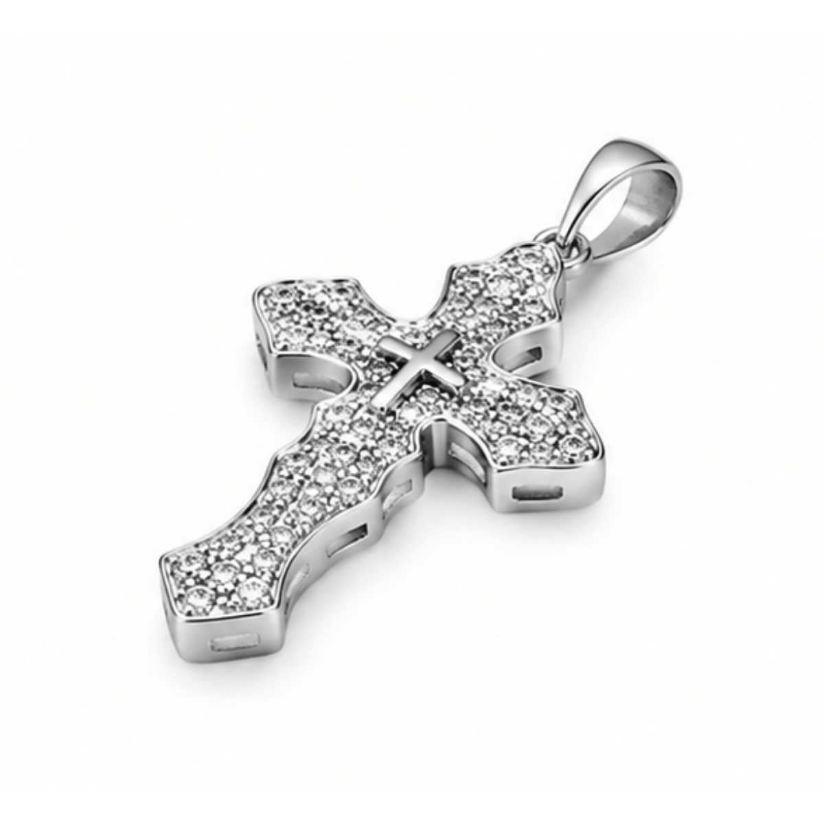 Divine Grace Pavé Cross Pendant Necklace