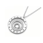 Celestial Halo Circle Pendant Necklace