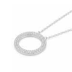 Eternal Halo Pavé Circle Necklace