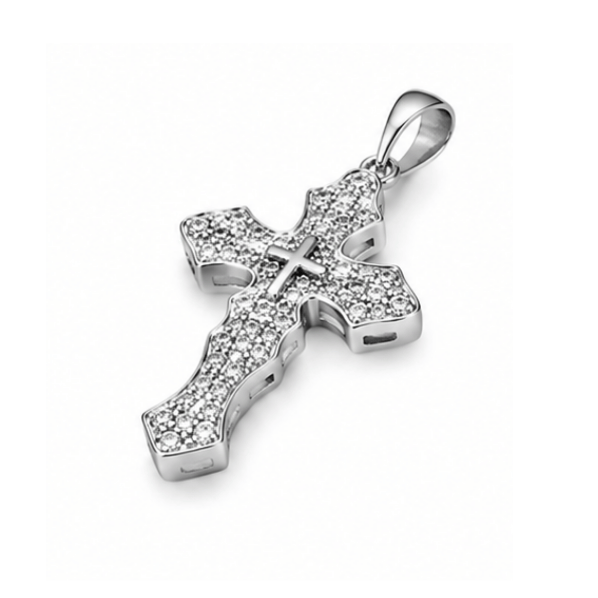 Divine Grace Pavé Cross Pendant Necklace