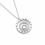 Celestial Halo Circle Pendant Necklace