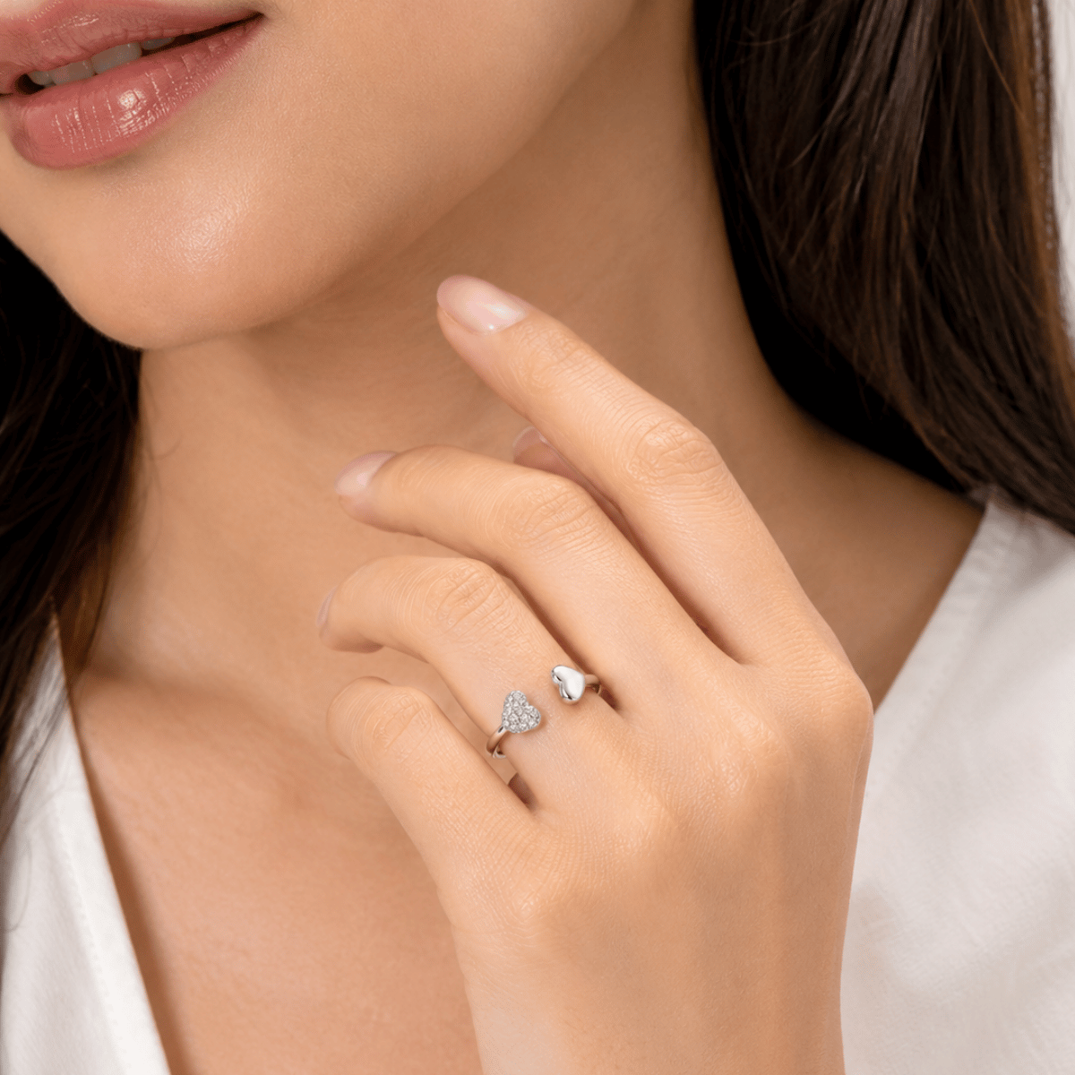 Twin Hearts Ring
