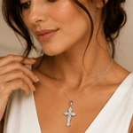 Divine Grace Pavé Cross Pendant Necklace