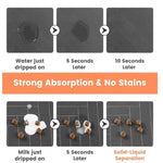 Pet Feeding Mat-Absorbent Pet high feet bowl with Waterproof Rubber Backing Quick Dry Water Mat for Dog Cat supplies