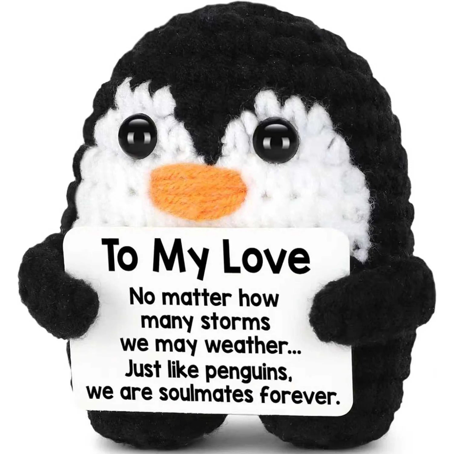 Gifts for boyfriend Girlfriend Birthday,  Handmade Crochet Penguin - Love You Gift for Couples
