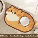 Pet Feeding Mat-Absorbent Pet high feet bowl with Waterproof Rubber Backing Quick Dry Water Mat for Dog Cat supplies