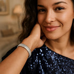 Sterling Silver Rhodium Plated Thick Tubogas Bracelet (16.00 mm)