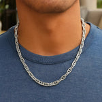 Sterling Silver Anchor Chain Necklace (6.40 mm)
