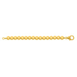 Sterling Silver Yellow Gold Plated Bold Bead Bracelet