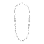 Sterling Silver Wide Paperclip Chain Necklace