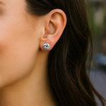 Petite Sterling Silver Polished Love Knot Earrings(9mm)