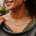 Sterling Silver Cubogas Chain Necklace