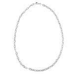 Sterling Silver Rhodium Plated Puffed Mariner Bracelet (5.90 mm)