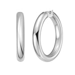 Sterling Silver Round Hoop Earrings (30 mm)