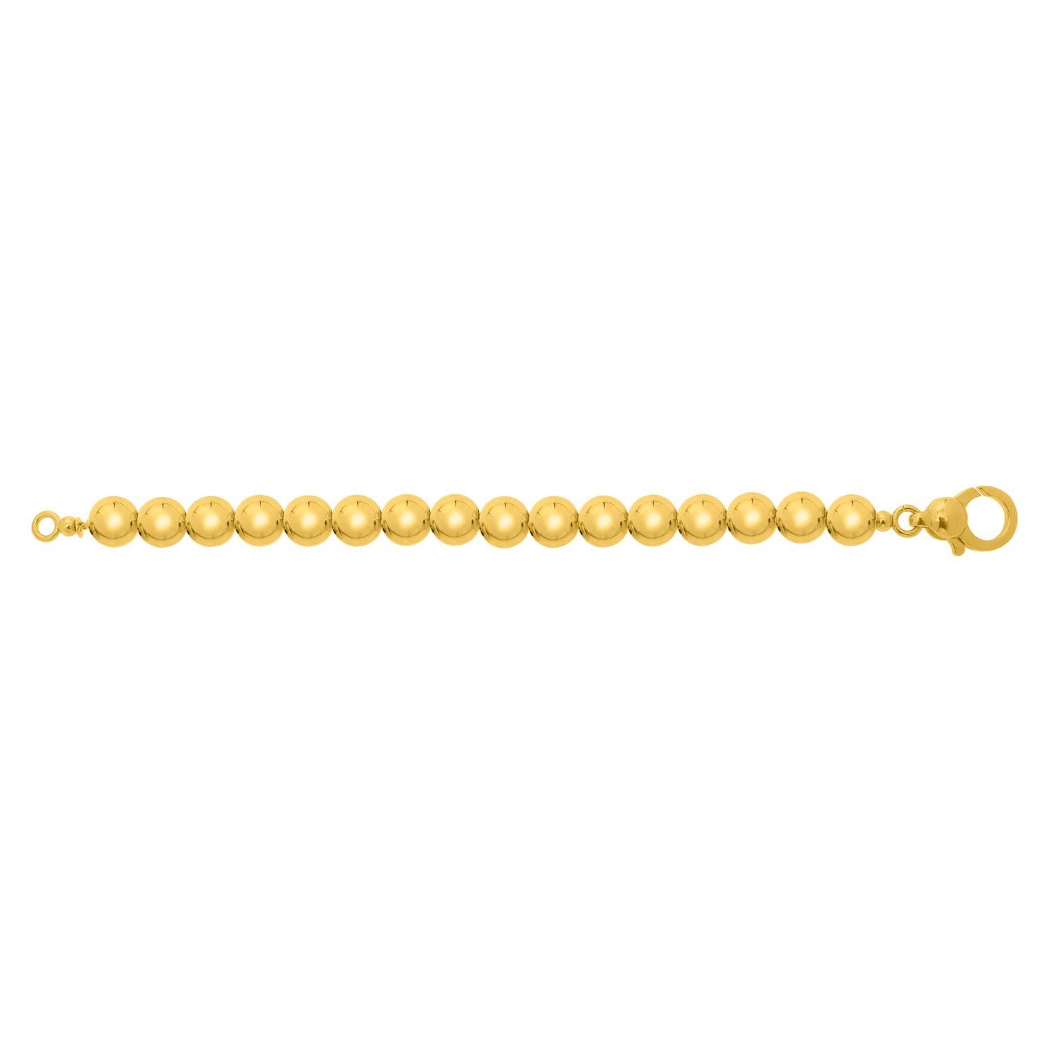 Sterling Silver Gold Plated Bold Bead Necklace