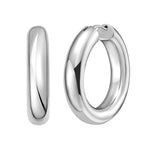 Sterling Silver Round Hoop Earrings (20 mm)