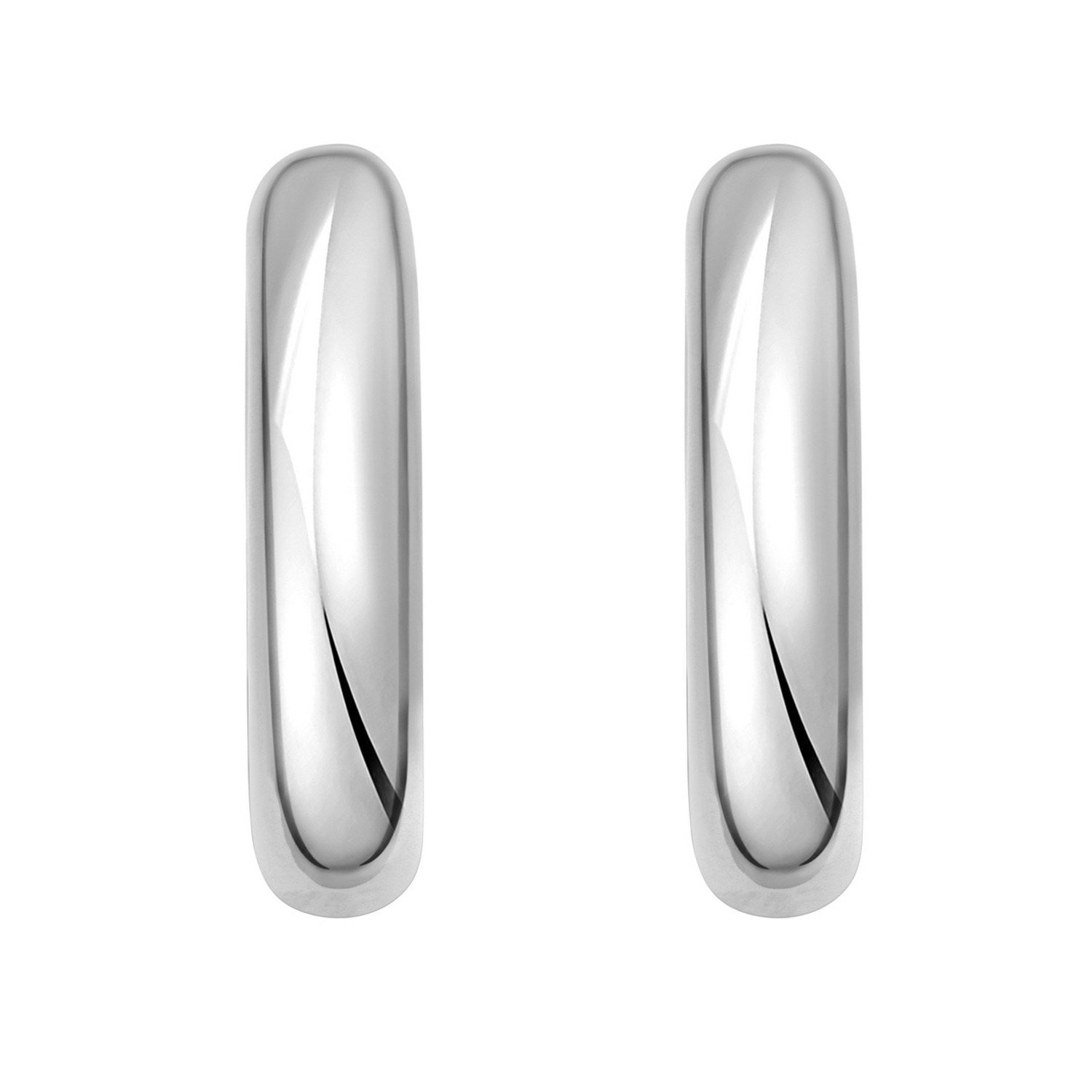 Sterling Silver Round Hoop Earrings (20 mm)