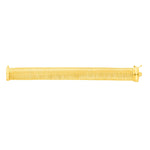 Sterling Silver Yellow Gold Plated Thick Tubogas Bracelet (16.00 mm)