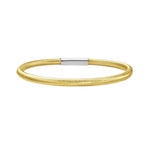 Sterling Silver Gold Plated Basketweave Stretch Bangle