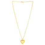 Sterling Silver Gold Plated Puffed Heart Pendant