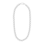 Sterling Silver Rhodium Plated Bold Bead Necklace