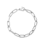 Sterling Silver Wide Paperclip Chain Bracelet (6.50 mm)