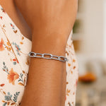 Sterling Silver Wide Paperclip Chain Bracelet (6.50 mm)