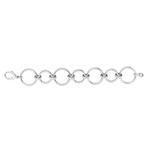 Sterling Silver Rhodium Plated Round Link Necklace