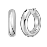 Sterling Silver Round Hoop Earrings (15 mm)