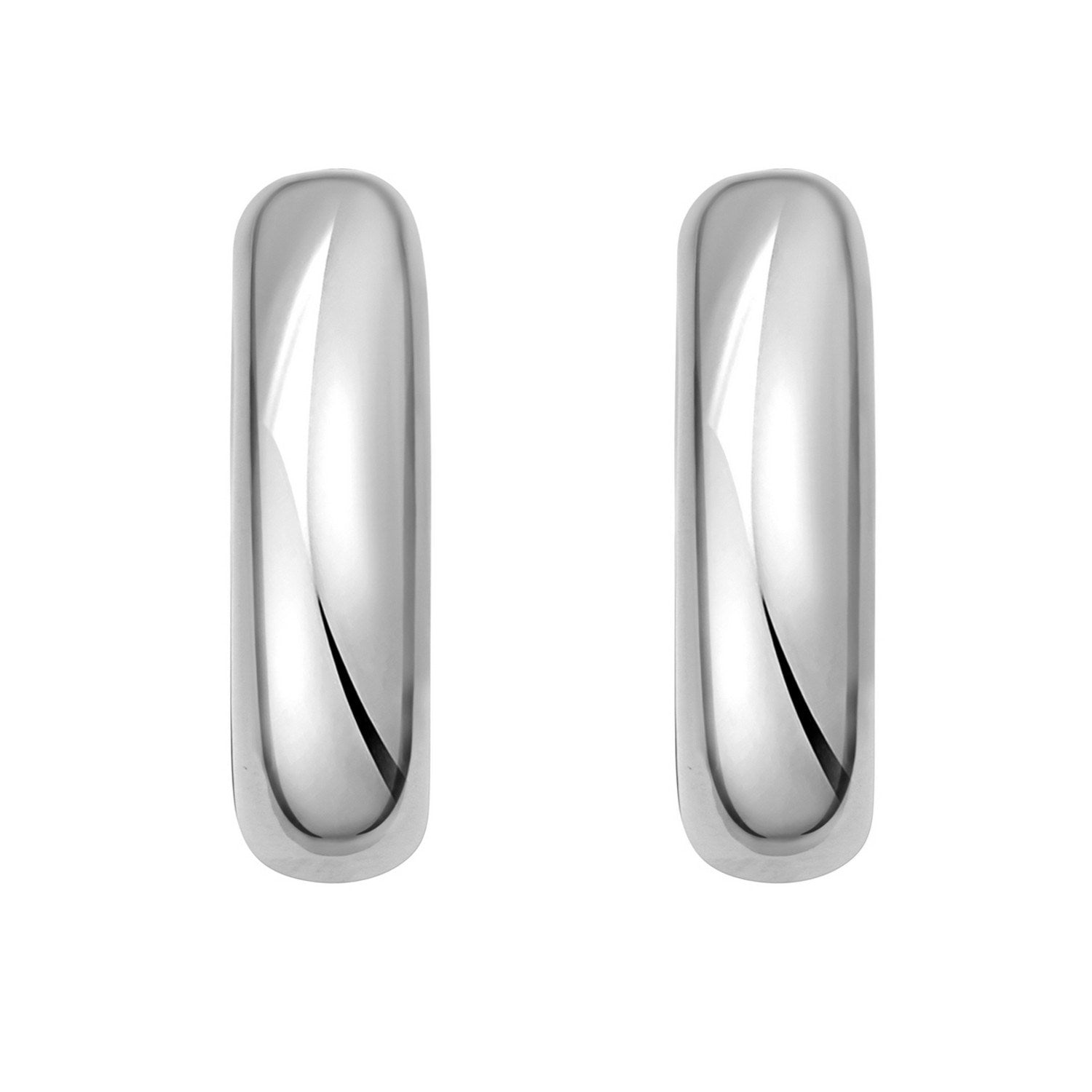 Sterling Silver Round Hoop Earrings (15 mm)