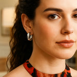 Sterling Silver Round Hoop Earrings (15 mm)