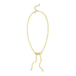 Sterling Silver Gold Plated Snake Bow Necklace