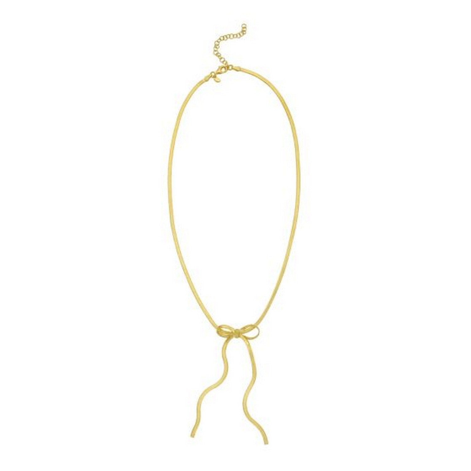 Sterling Silver Gold Plated Snake Bow Necklace