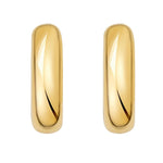 Sterling Silver Yellow Gold Plated Round Hoop Earrings