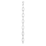 Sterling Silver Rhodium Plated Italian Link Paperclip Bracelet (10.30 mm)