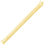 Sterling Silver Yellow Gold Plated Standard Thick Tubogas Bracelet (12.00 mm)