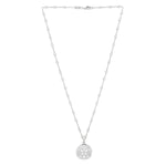 Sterling Silver Rhodium Plated Sand Dollar Necklace