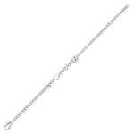 Sterling Silver Rhodium Plated Love Chain Bracelet