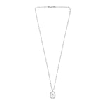 Sterling Silver Rhodium Plated Cubic Zirconia Octagonal Star Locket Necklace
