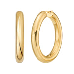 Sterling Silver Yellow Gold Plated Round Hoop Earrings