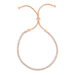 Adjustable Tennis Style Bracelet with Cubic Zirconia in Sterling Silver(5.10 mm)