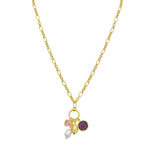 Sterling Silver Rhodium Plated Cubic Zirconia Charm Necklace