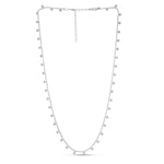 Sterling Silver Rhodium Plated Bead Necklace