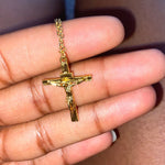 Religion Cross Necklace For Women Men Stainless Steel Chains Choker Christian Jesus Cross Pendants Jewelry Prayer Baptism Gifts