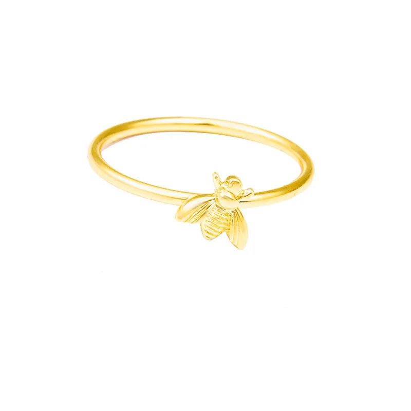 Trendy Jewelry Thin Rings For Women Lovely Little Bee Cute Statement Ring Party Girl's Gift