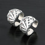 Punk Poker Rings for Women Men Funny Goth Hip Hop Fashion Couple Gift Jewelry