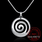 Simple Necklaces for Women Statement 925 Sterling Silver Surrounding Circle Zircon Pendants Necklace Wedding Bridal Jewelry